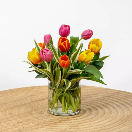 Vibrant Tulip Charm Arrangement