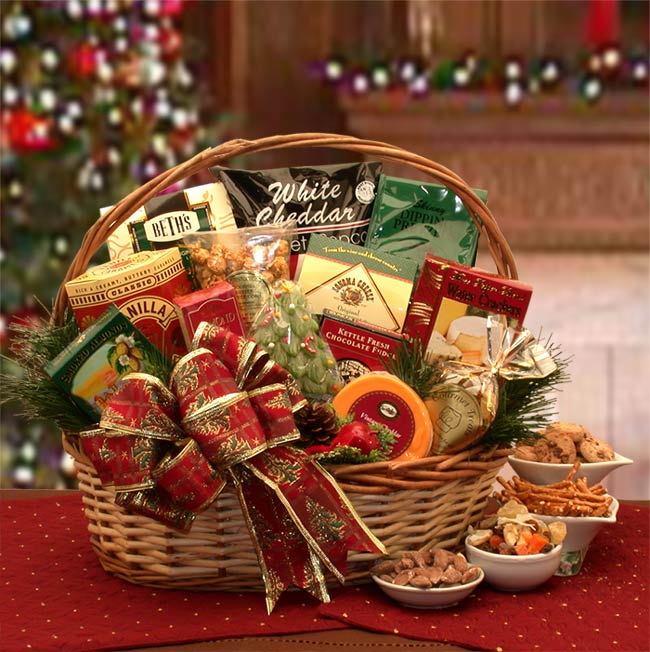 Send The Bountiful Holiday Gourmet Gift Basket | James Cress Florist