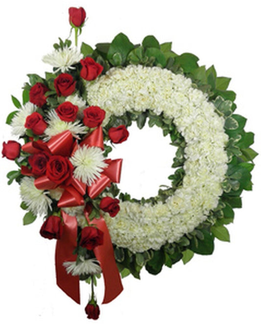 Signature Collection Wreath with Rose and Fuji Spr