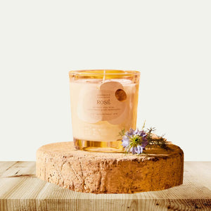 Rewined Rose Candle