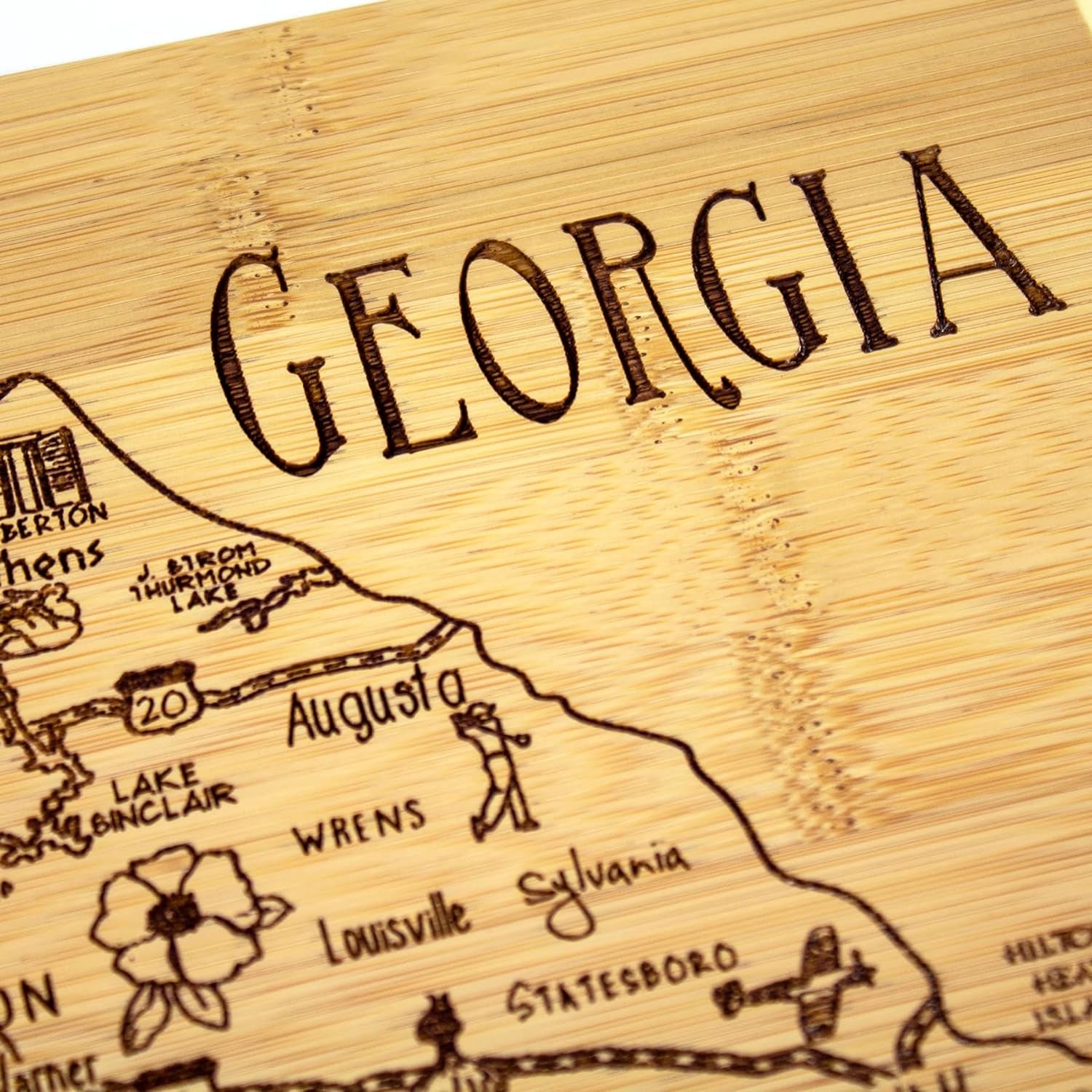 a Slice of Life Georgia State Serving and Cutting Board, 11" X 8.75"