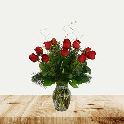 Christmas Classic Dozen Red Roses Christmas Classic Dozen Red Roses