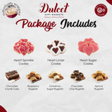 Panier-cadeau de sablés cœurs classiques
