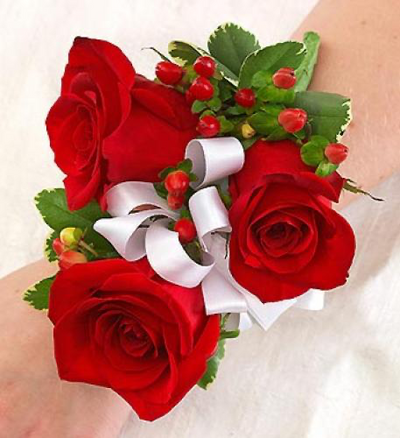 Corsage 3 Red Rose Corsage 3 Red Rose