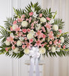 Heartfelt Sympathies Standing Basket- Pink & White