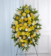 Yellow & White Sympathy Standing Spray