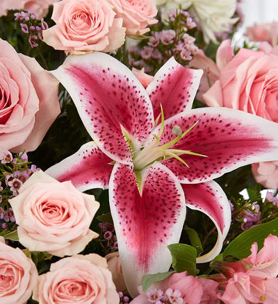 Pink & White Funeral Standing Spray Pink & White Funeral Standing Spray