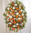 Peach, Orange & White Sympathy Standing Spray