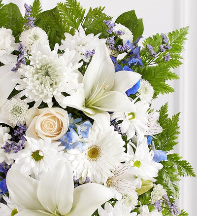 Sentimental Solace Wreath - Blue & White Sentimental Solace Wreath - Blue & White