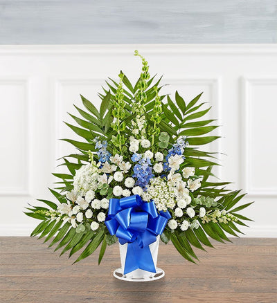 Tranquility Floor Basket - Blue & White Tranquility Floor Basket - Blue & White