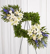 Cherished Remembrance Wreath - Blue and White