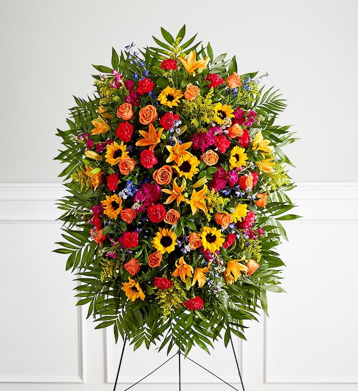 Vibrant Funeral Standing Spray