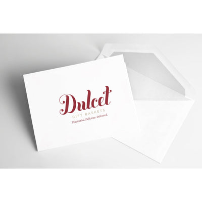 White card with 'Dulcet' branding on a light gray background White card with 'Dulcet' branding on a light gray background