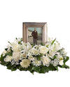 White Cremation Wreath