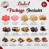 Dulcet Gift Baskets product list with various cookies and desserts.