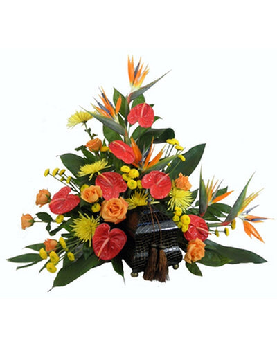 Tropical Paradise Cremation Setting Tropical Paradise Cremation Setting