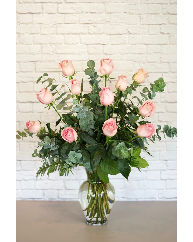 One Dozen Premium Pink Roses