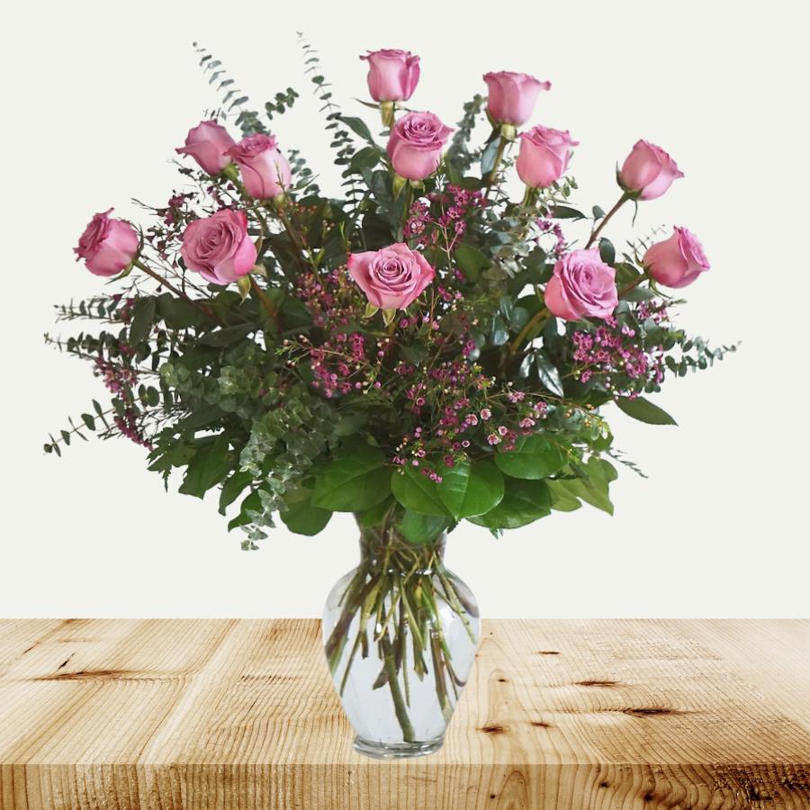 One Dozen Ultimate Lavender Roses