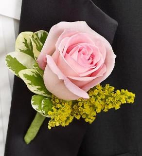 Pink Rose Boutonnieres
