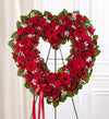 Always Remember Floral Heart Tribute- Red
