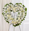 Always Remember Floral Heart Tribute  White