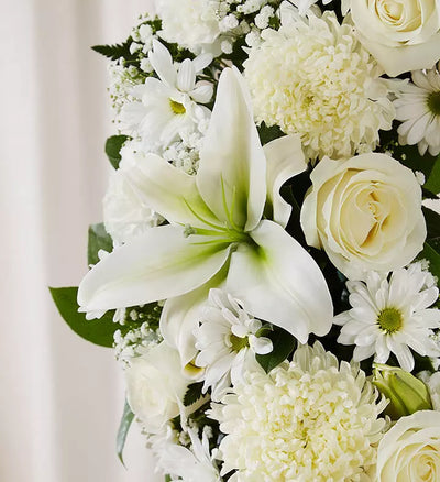 Always Remember Floral Heart Tribute- White Always Remember Floral Heart Tribute- White