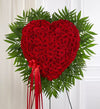 Red bleeding heart funeral flowers
