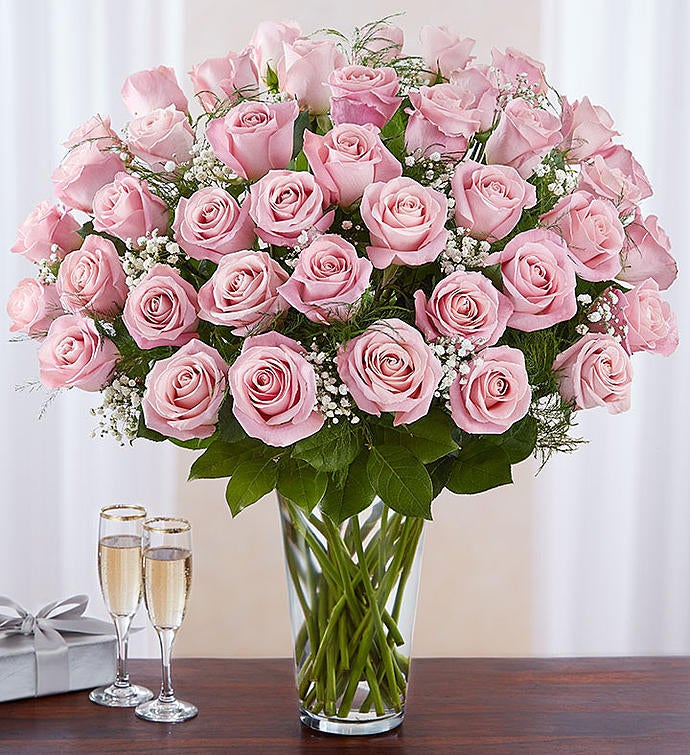 Deluxe Elegance Long Stem Pink Roses