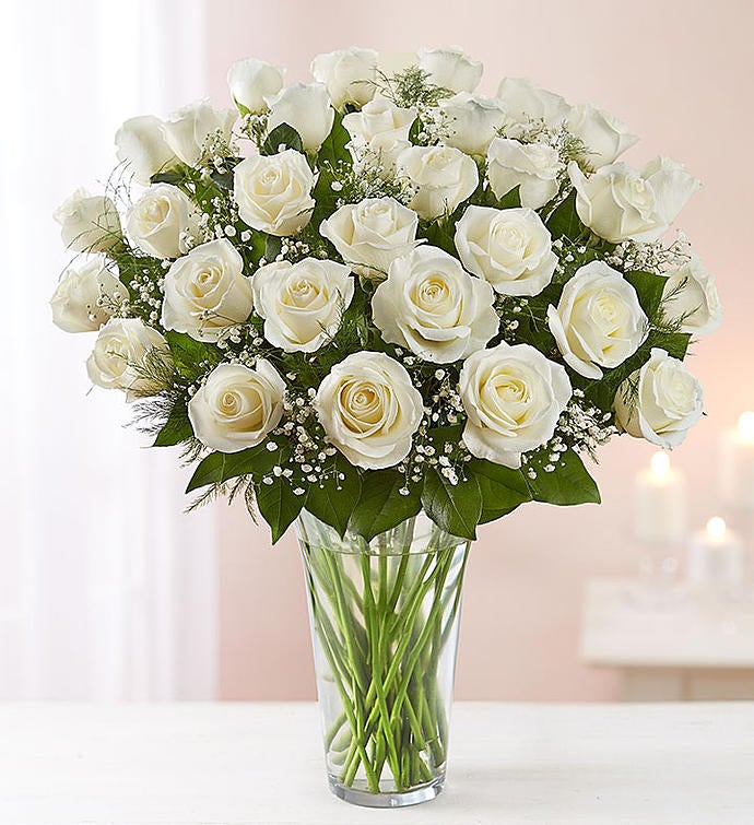 Ultimate Elegance Long Stem White Roses