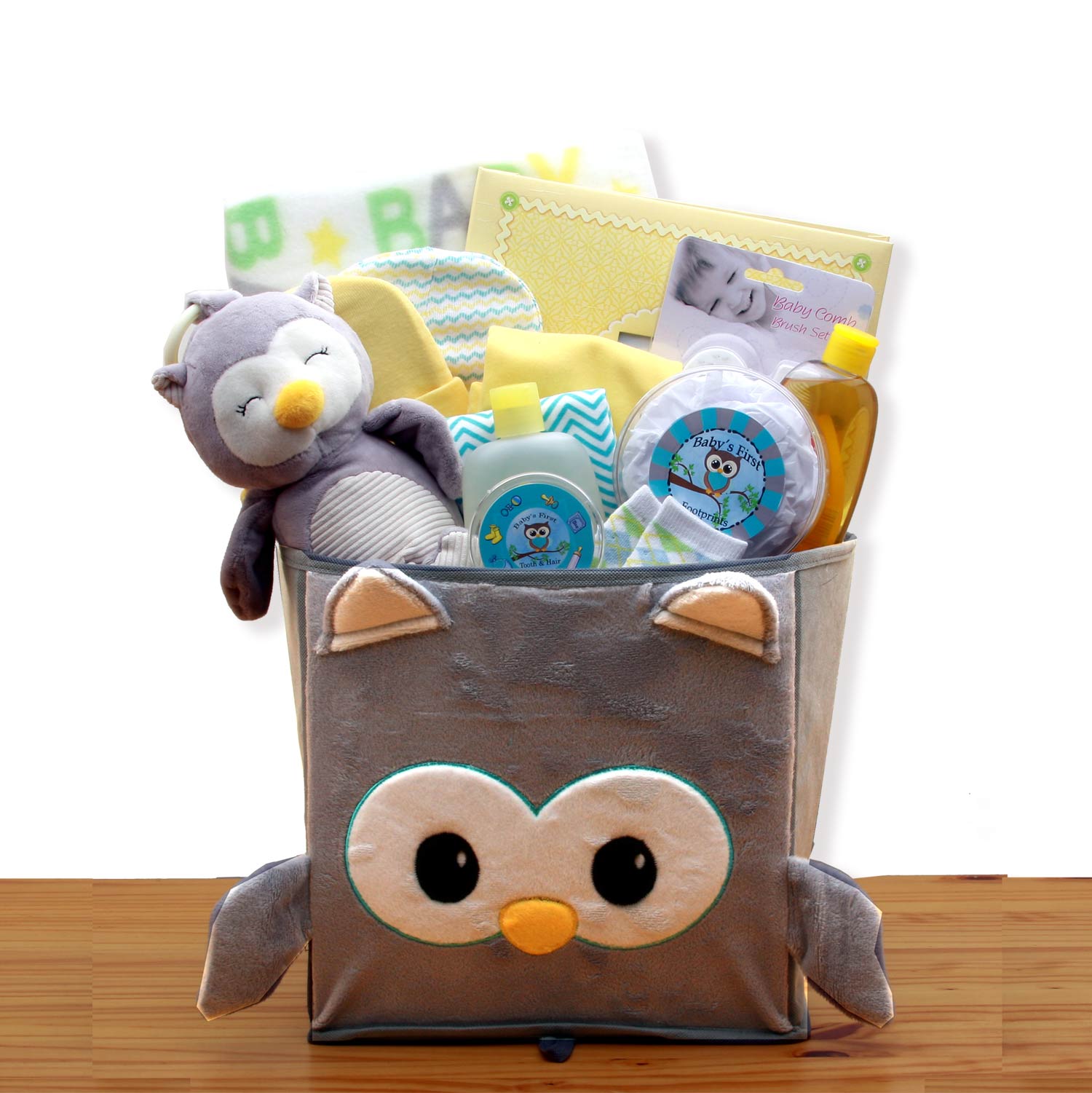 A Little Hoot New Baby Gift Basket