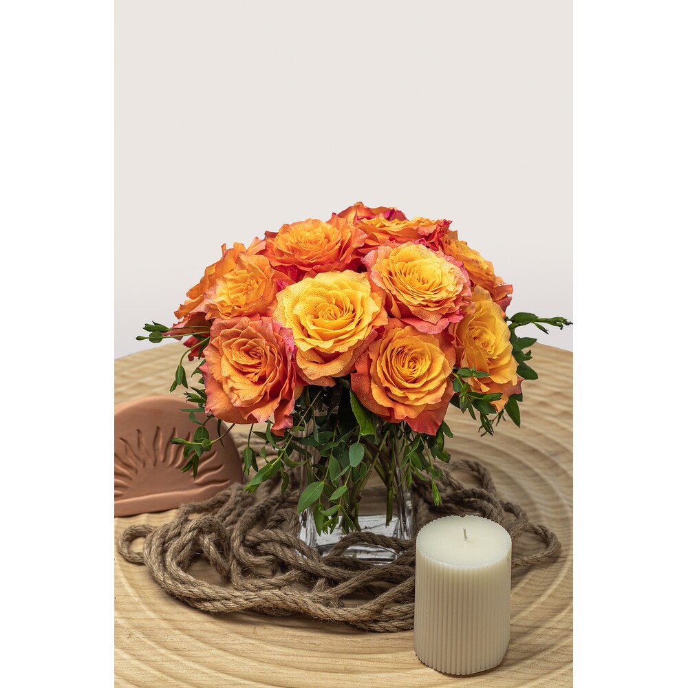 Fall flowers on a table, perfect flower delivery gift.