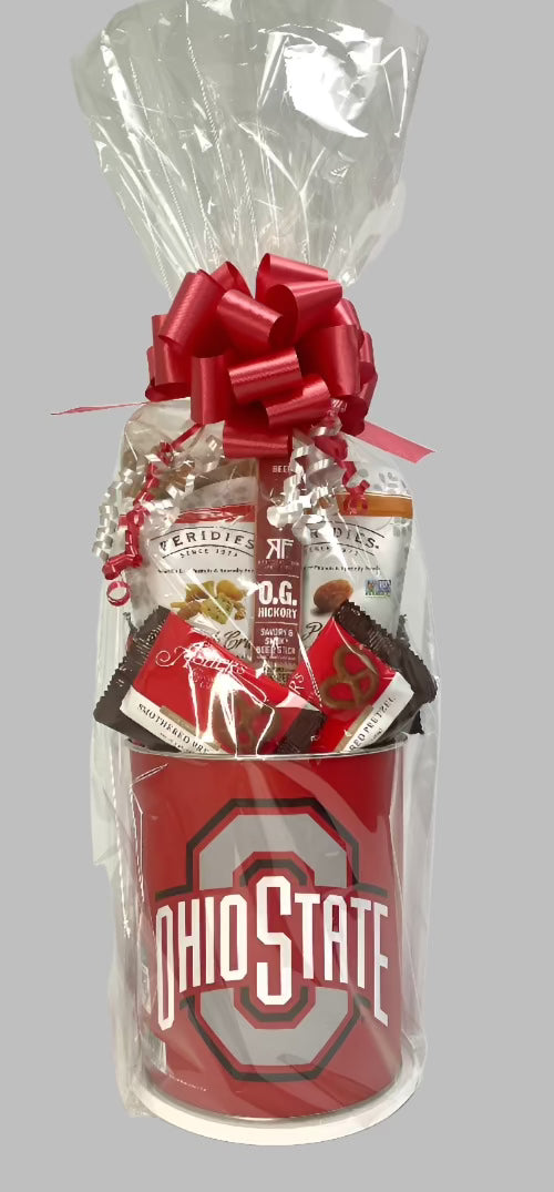 JGB Sports - Ohio State Buckeyes Gift Tin Basket - Made In America