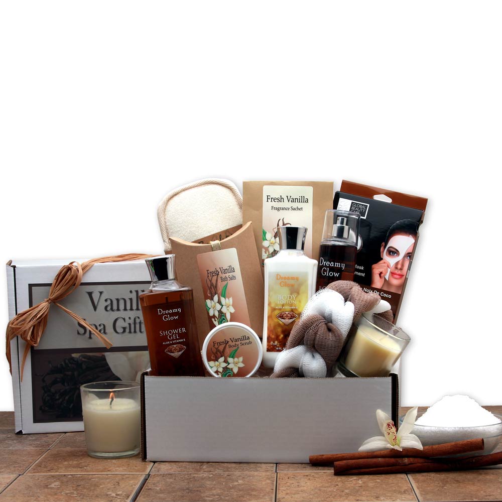Buy Gift Baskets for Women, Vanilla Spa Gifts for Women, Bath and