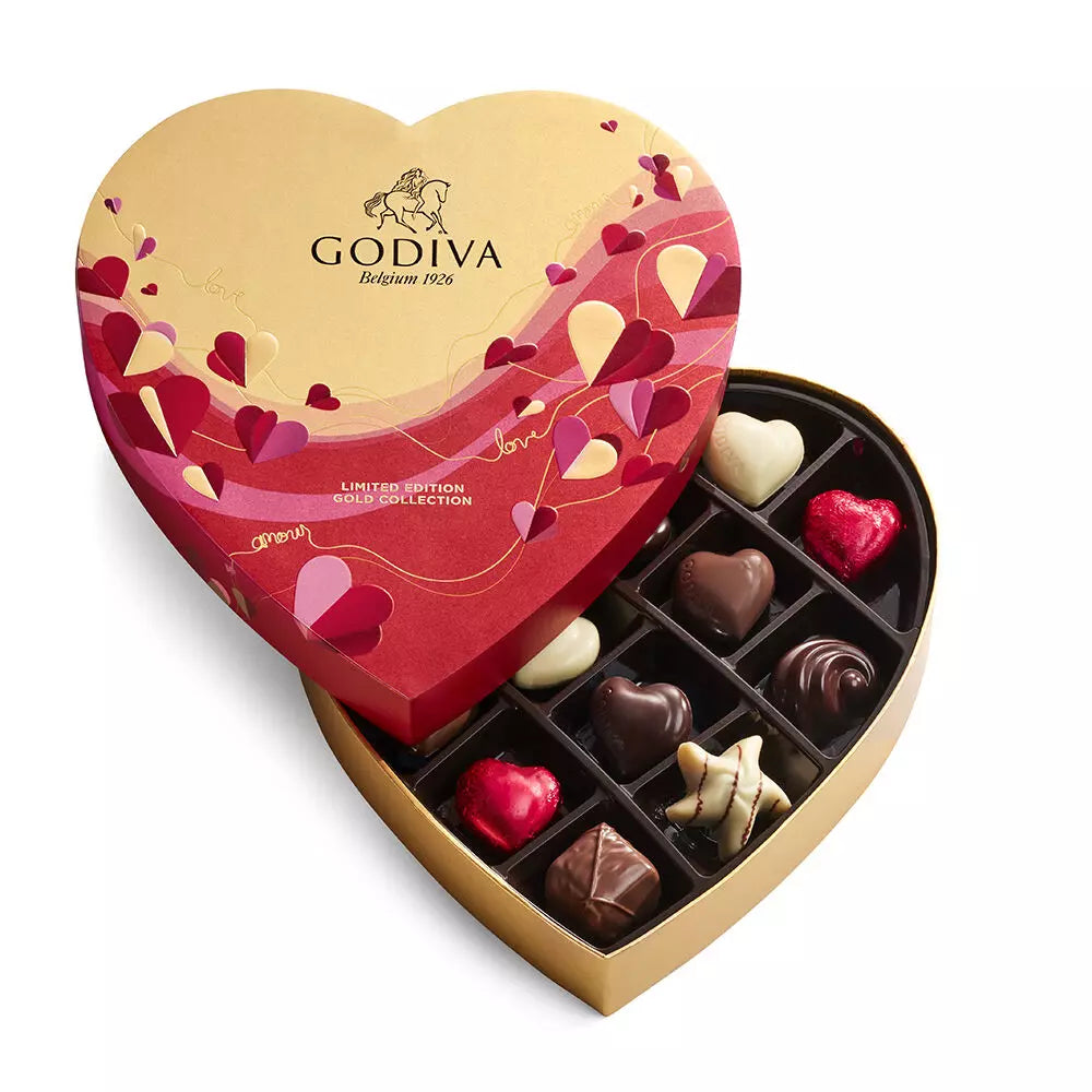 Godiva® Valentine's Day Heart Assorted Chocolate Gift Box, 14 pc