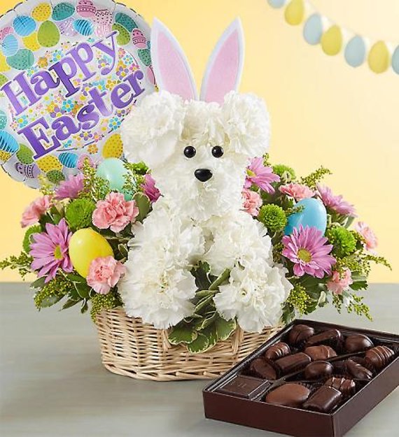 Hoppy Easter with Balloon & Chocolate