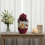 Cesta de regalo de refrigerios de pésame