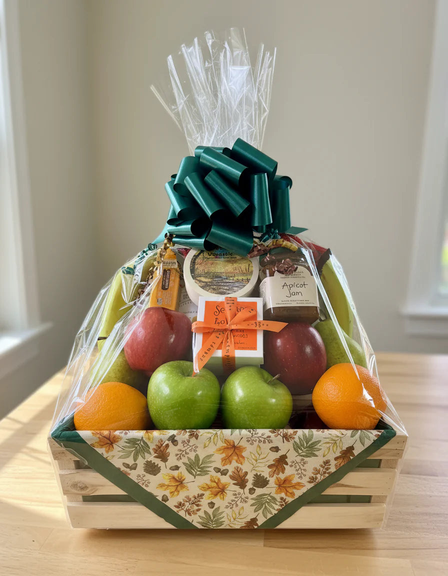 Bountiful Fruit, Cheese, & More Gift Basket