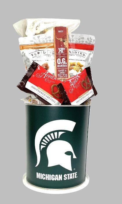 JGB Sports - Michigan State Spartans Gift Tin Basket - Made In America