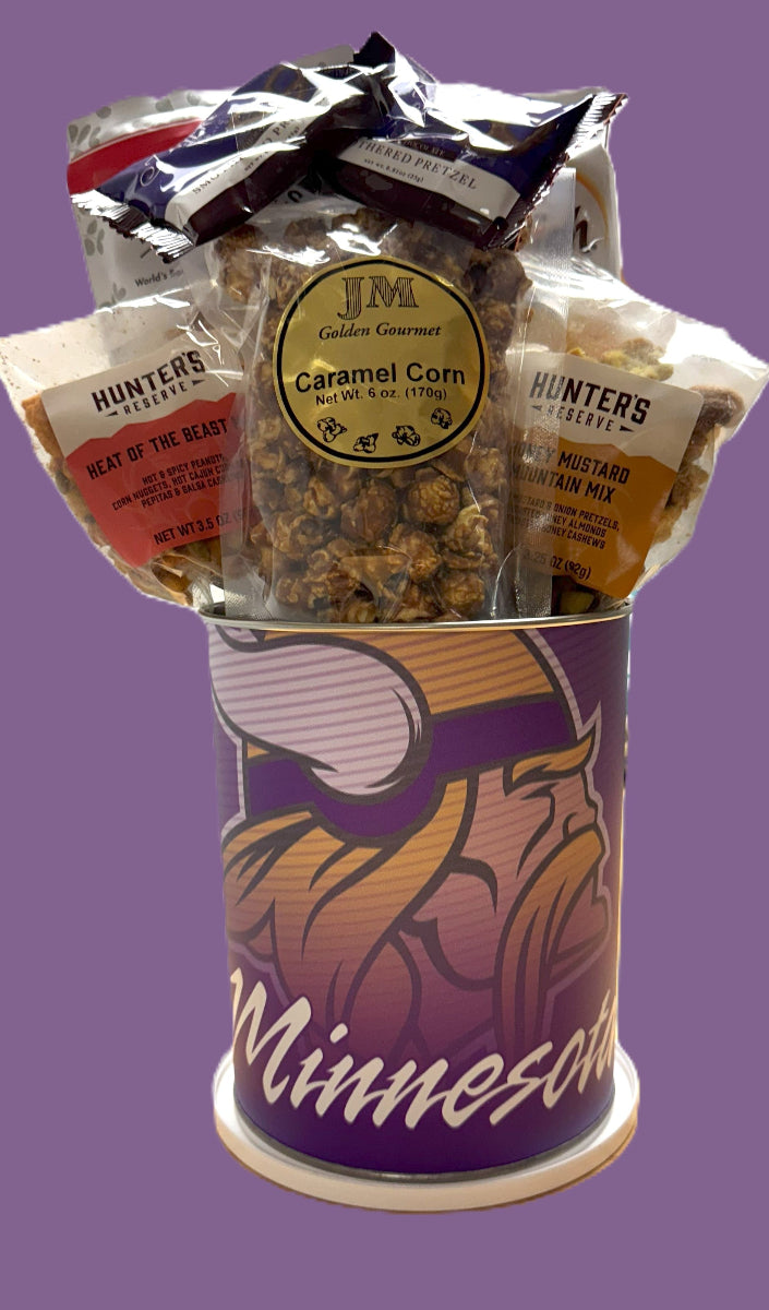 JGB Sports - Minnesota Vikings Gift Tin Basket - Made In America
