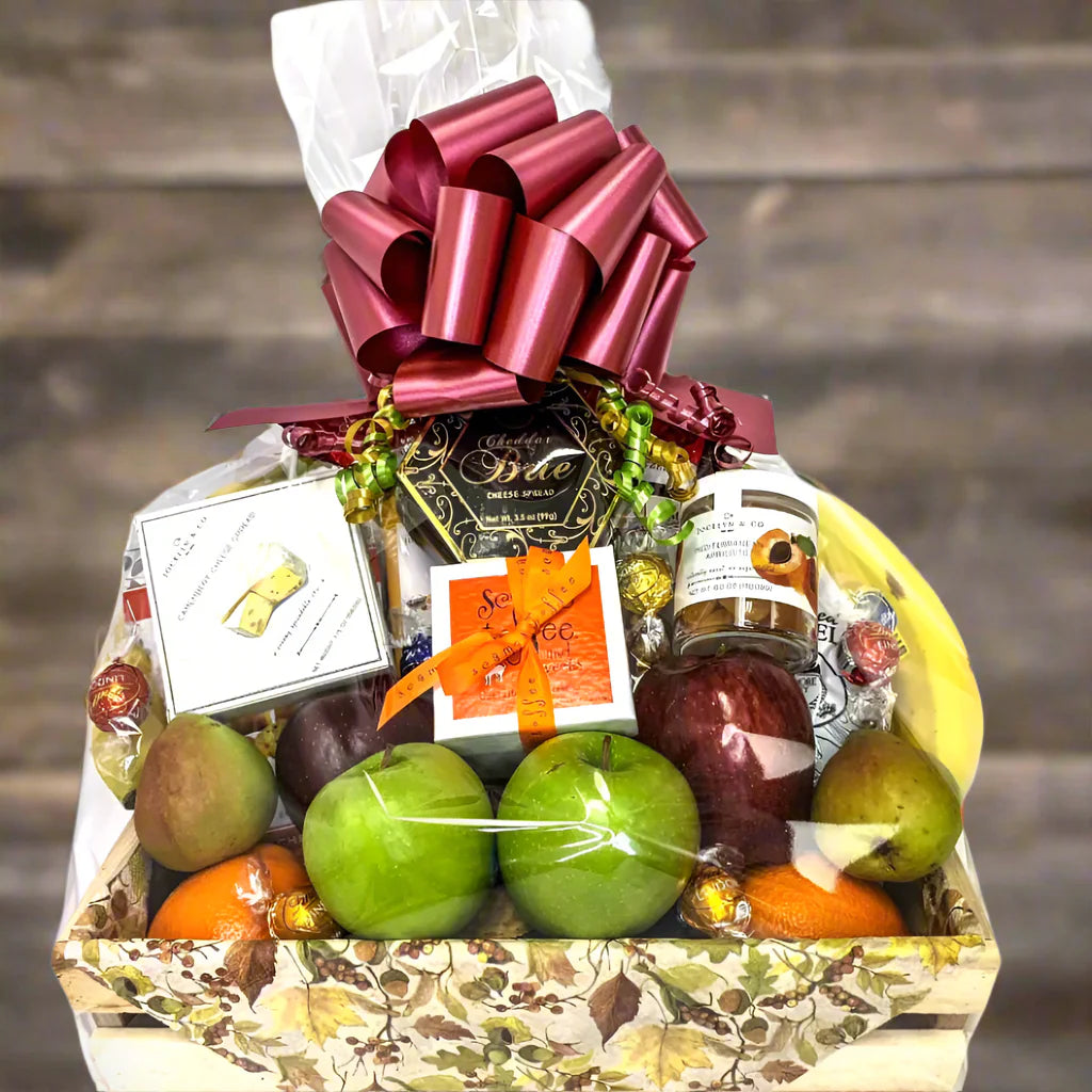 Bountiful Fruit, Cheese, & More Gift Basket