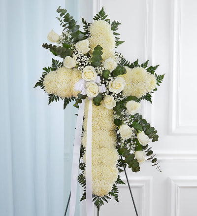 Peace & Prayers White Standing Cross Peace & Prayers White Standing Cross