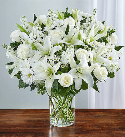Sincerest Sorrow All White Arrangement
