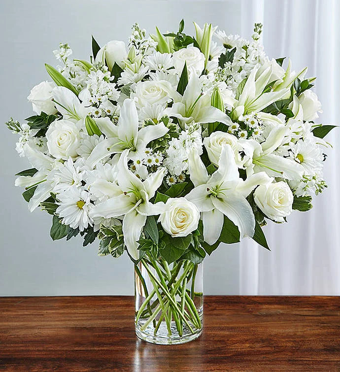 Sincerest Sorrow All White Arrangement
