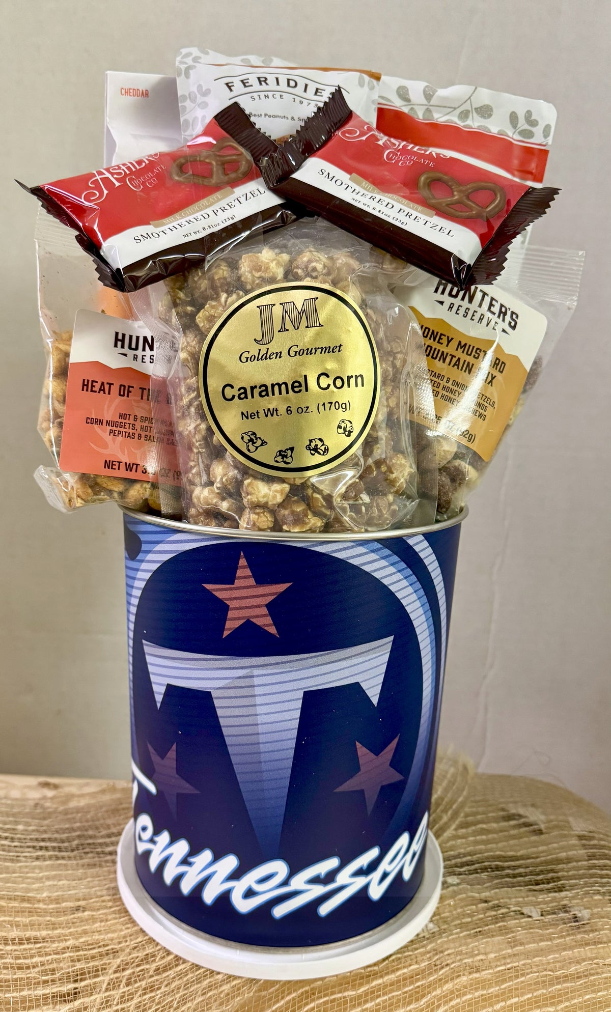 JGB Sports _ Tennessee Titans Gift Tin Basket - Made In America