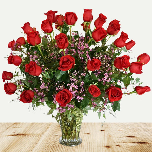 Trois douzaines de roses rouges ultimes