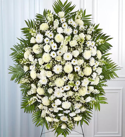 White Funeral Standing Spray White Funeral Standing Spray