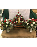 Red and White Vase Arrangement