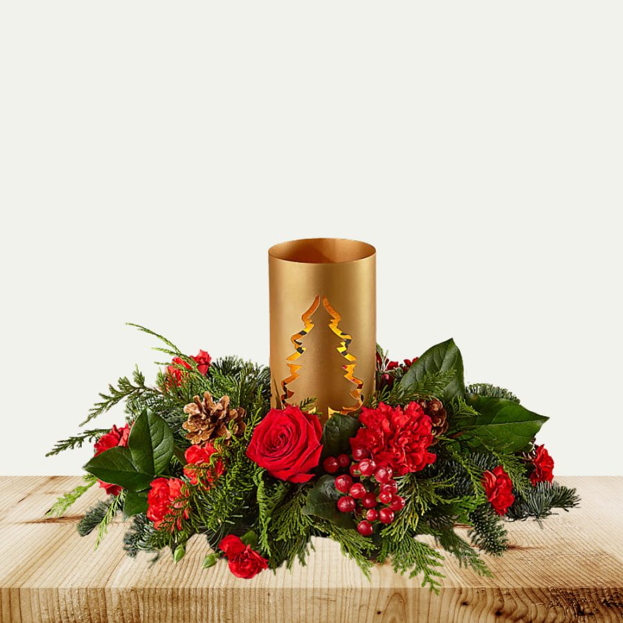 Evergreen Glow Centerpiece