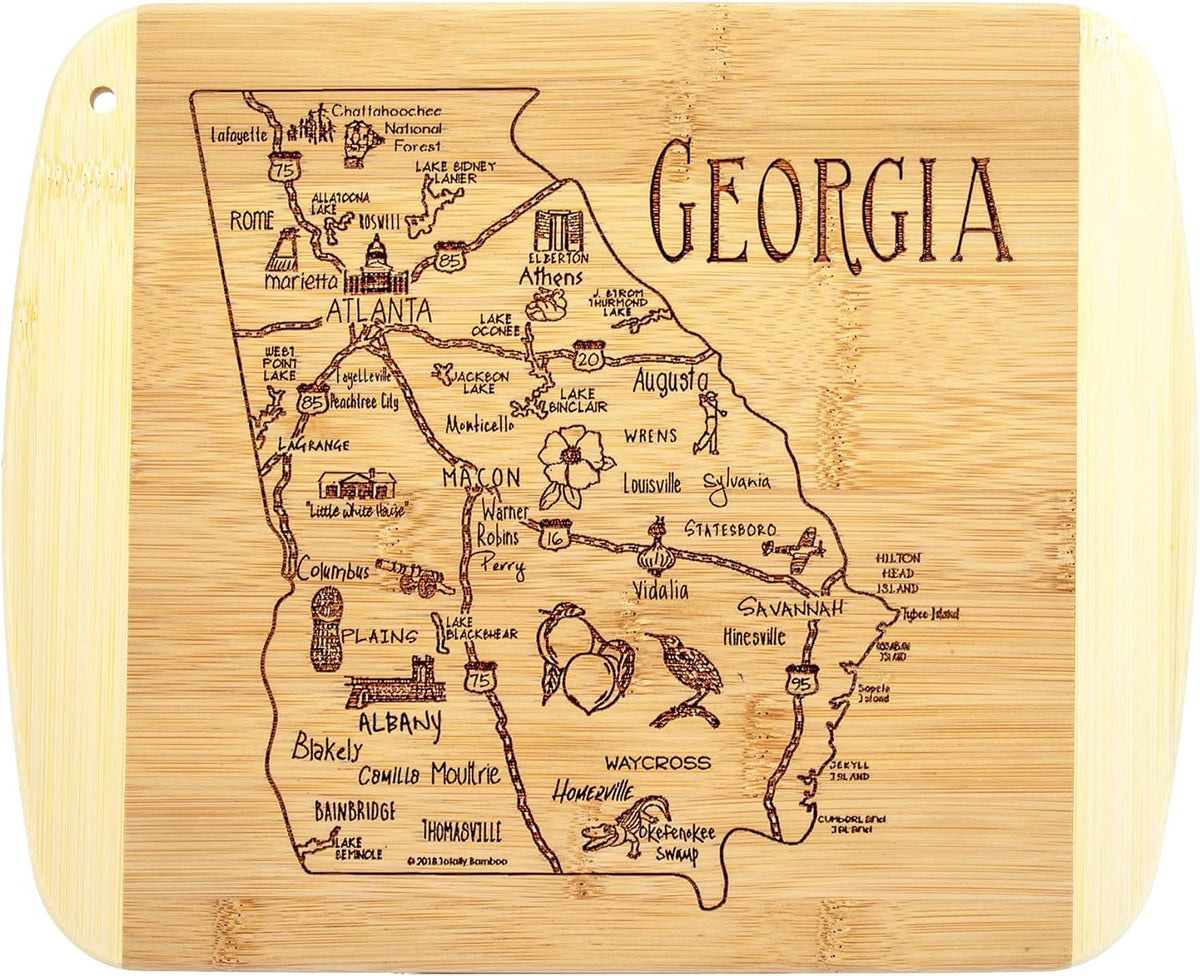 a Slice of Life Georgia State Serving and Cutting Board, 11" X 8.75"