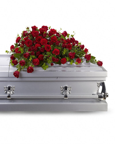 Red Rose Reverence Casket Spray Red Rose Reverence Casket Spray